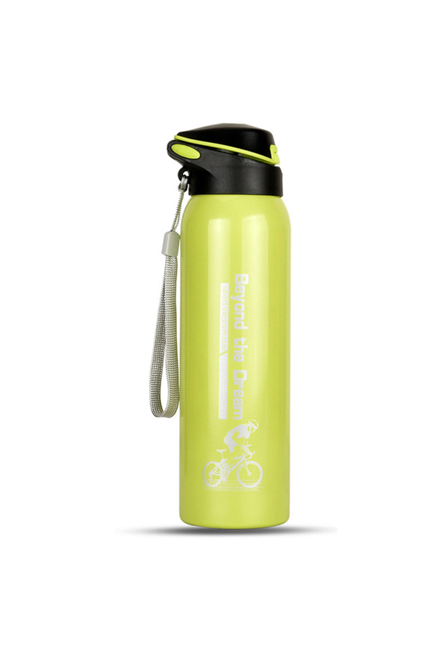 Green 500ML Outdoor Sport Bicycle Water Bottle Vacuum Stainless Steel Cycling Water Cup Thermo Drink