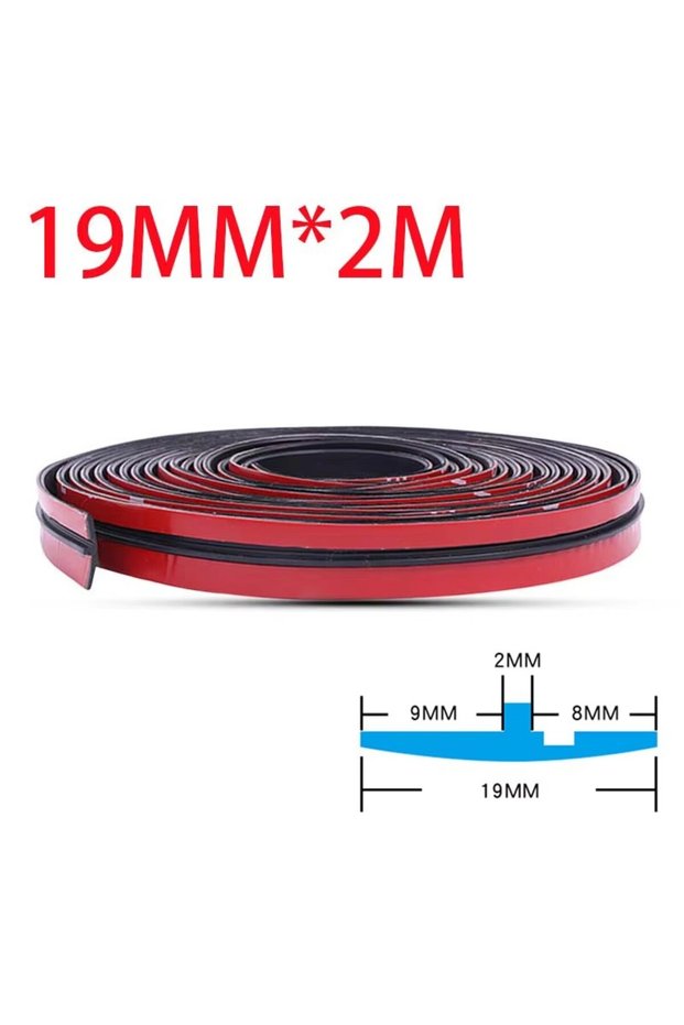 19mm x 2m SEAMETAL Rubber Car Roof Windshield Seal Strip Auto Window Edge Seal Protector Strips Wate
