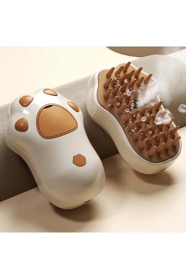 Kaki 3 in 1 Steamy Pet Dog Brush Cat Steam Brush Electric Spray Cat Hair Brush Comb Massage Pet Groo