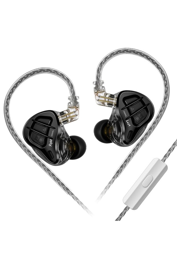 ZAR with mic KZ ZAR Hybrid Driver In-ear Monitor 1DD+7BA Earphone HiFi 2Pin Wired Headphone Music DJ