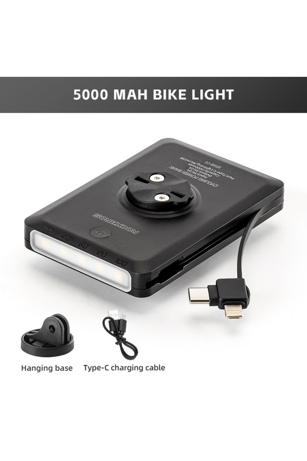 RL-S1 Bike Light RL-S1 5000mAh Capacity Bike Safety Headlight Digital Display Bike