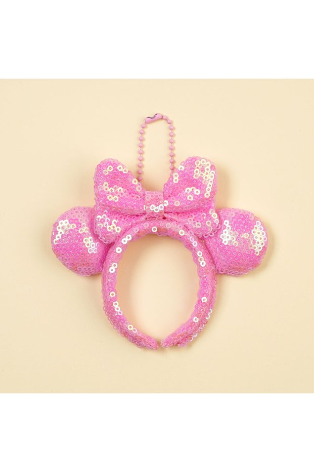 PJ092-1 Cute Bow Sequin Cartoon Headband Women Mini Hairband Bag Camera Pendant Fashion Glitter Head