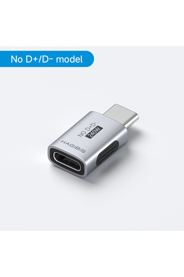 No Positive n Minus Hagibis 5.1k Resistor Charging Adapter USB C Male to USB C Female Adapter for Sh