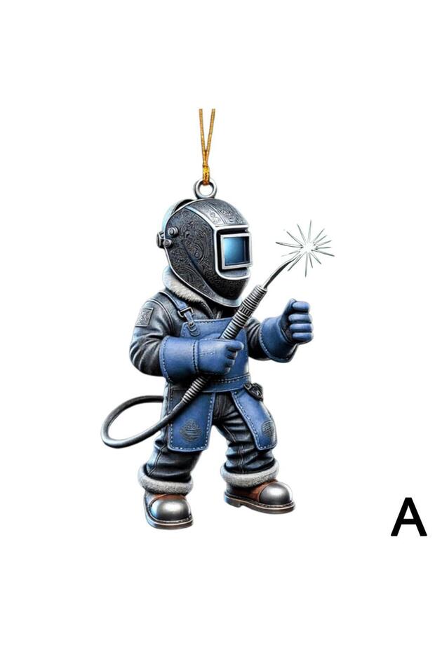A Welder Car Pendant Acrylic 2D Flat Acrylic Ornaments Pendant Toys Car Hanging Fashion Key Accessor