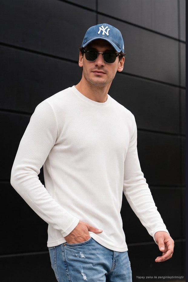 Cotton Crew Neck Regular Fit Basic Sweat Men's Sweat 5905073