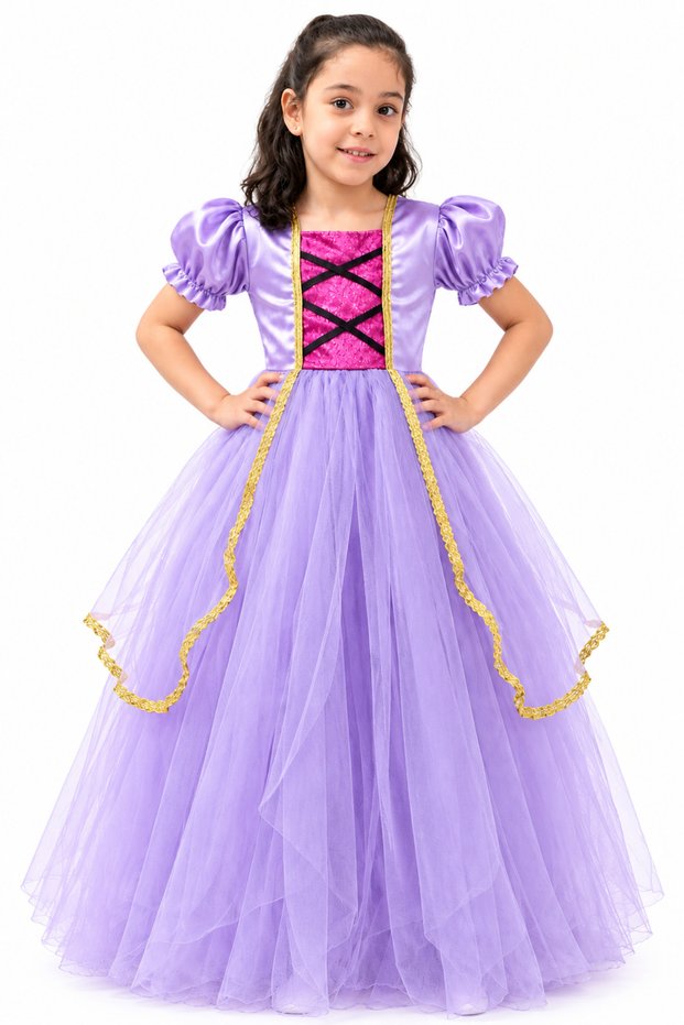 Girl's Rapunzel Princess Costume - Girl's Rapunzel Princess Dress