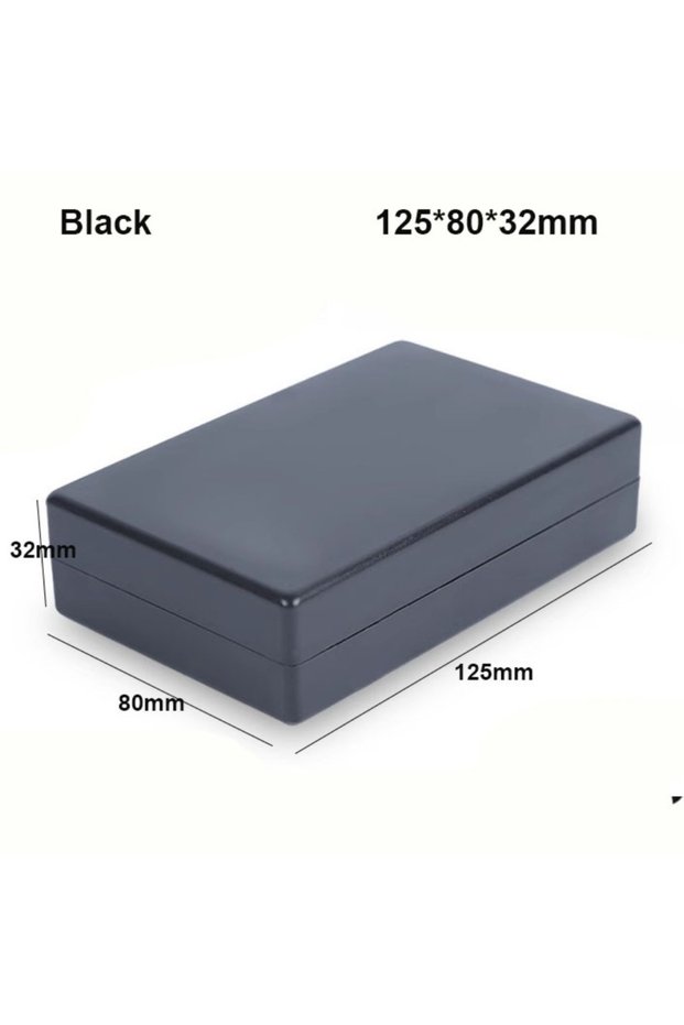 Black 125-80-32mm New Waterproof Project Enclosure Boxes ABS Plastic White Black Storage Case 9 Styl