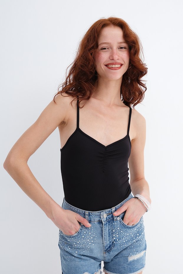 Adjustable Strap Bodysuit Z0849