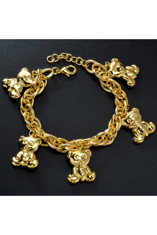 Bracelet Sunny Jewelry Charm Bracelets For Women Fashion Gold Plated Bear Pendant Charms Twist Hand