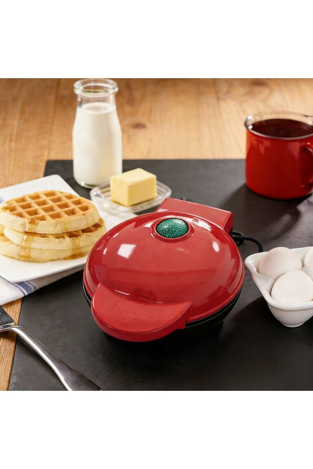 220-240V EU Red Sandwich Cake Baking Tray, Household Breakfast Electric Baking Pan, Fully Automatic