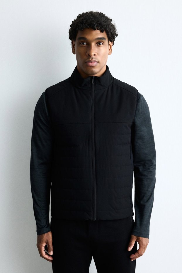 Water Repellent Regular Fit Half Turtleneck Vest F8062Ax26Sp