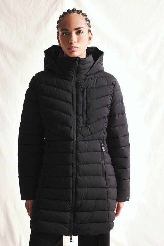Windproof Water-Repellent Regular Fit Hooded Puffer Parka C6035AX24WN