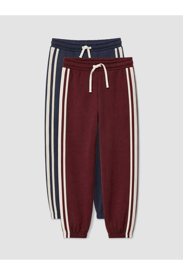 Peak New Season Navy Blue 2-Piece Striped Boys' Jogger Sweatpants