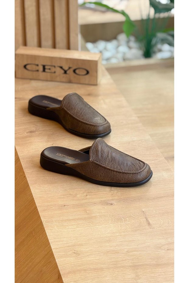 Men's Winter Slippers Comfortable for Daily Use - Renon-5 Brown