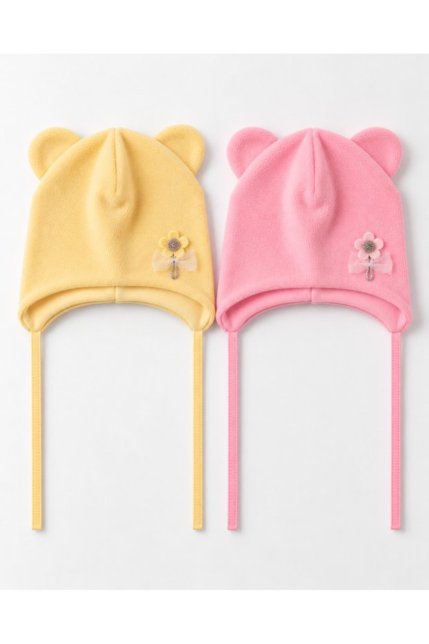 Fleece on the Outside, 100% Cotton on the Inside, 2-Pack Baby Beanie