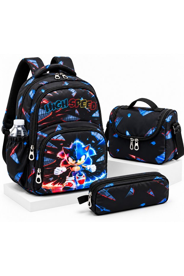 Primary School Bag Set of 3 Boys' Primary School Bag with Character Pattern