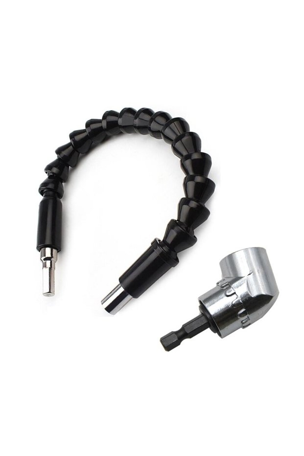 Set 1 105 Degree Turning Screwdriver Joint Electric Drill Corner Device 300mm Universal Flexible Sha