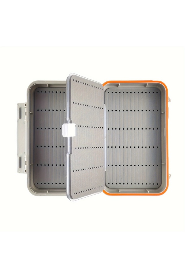 D Aventik Waterproof Two-Sided Fishing Tackle Box with Foam Swing Leaf Storage Tray - Fishing Storag