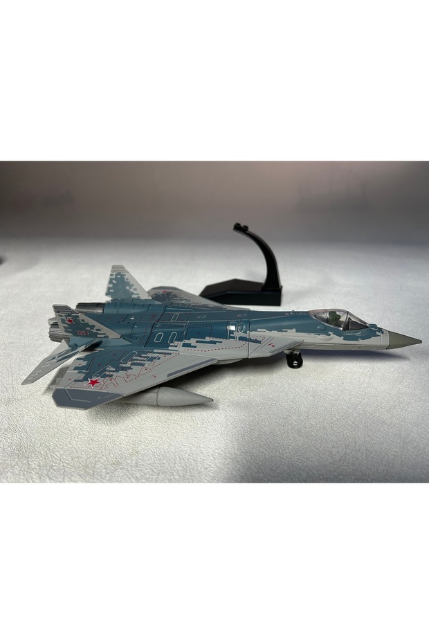 SU57 Aircraft Model Toy 1/72 Scale Russian SU57 Sukhoi SU-57 Fighter Jet Airplane Metal Military Fin