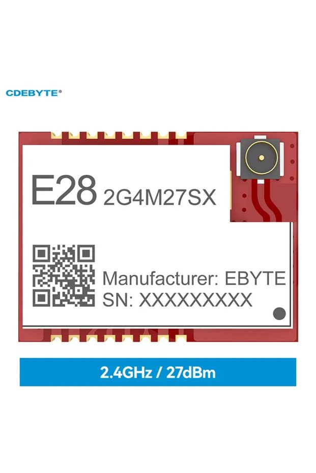 وحدة SX1280 SPI عالية السرعة بتقنية LoRa وطيف انتشاري 2.4 جيجاهرتز CDEBYTE E28-2G4M27SX للتطوير الثانوي