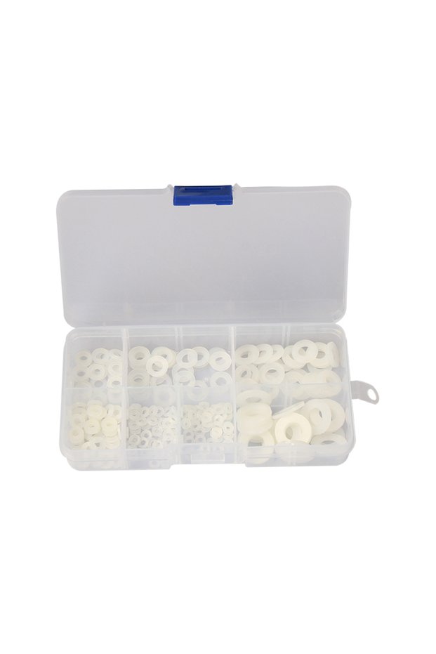 250pcs WHITE M2 M2.5 M3 M4 M5 M6 M8 Nylon Washers Plastic Insulation Spacers Seals Black White 250/3