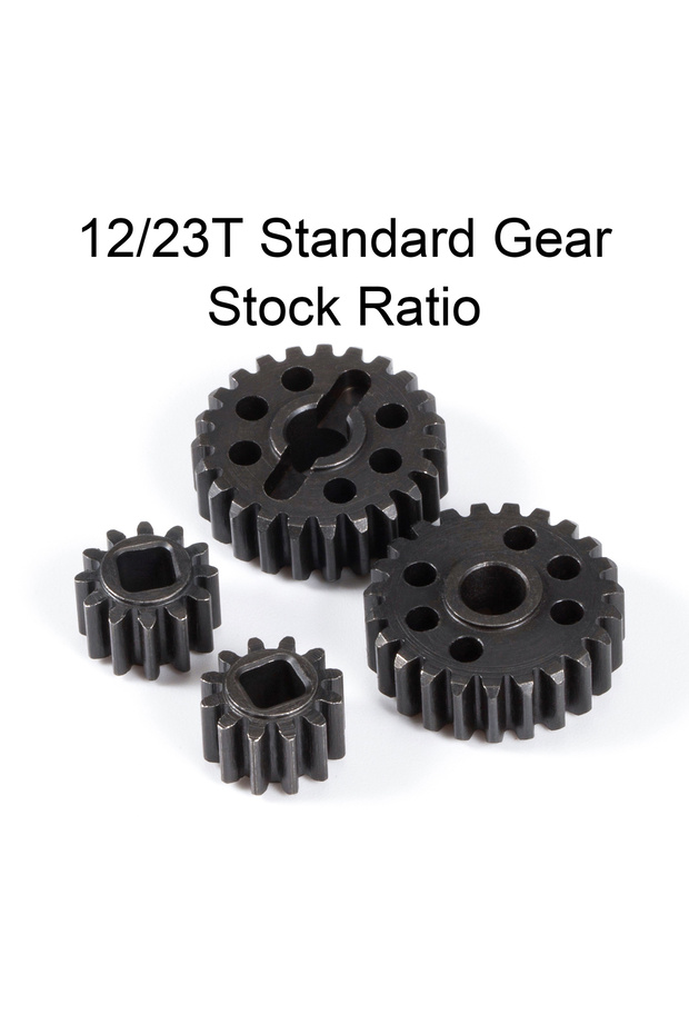 12T 23T Hardened Steel Portal Overdrive Gear Set 15/20T 14/21T 12/23T for Axial 1/10 Capra SCX10 III