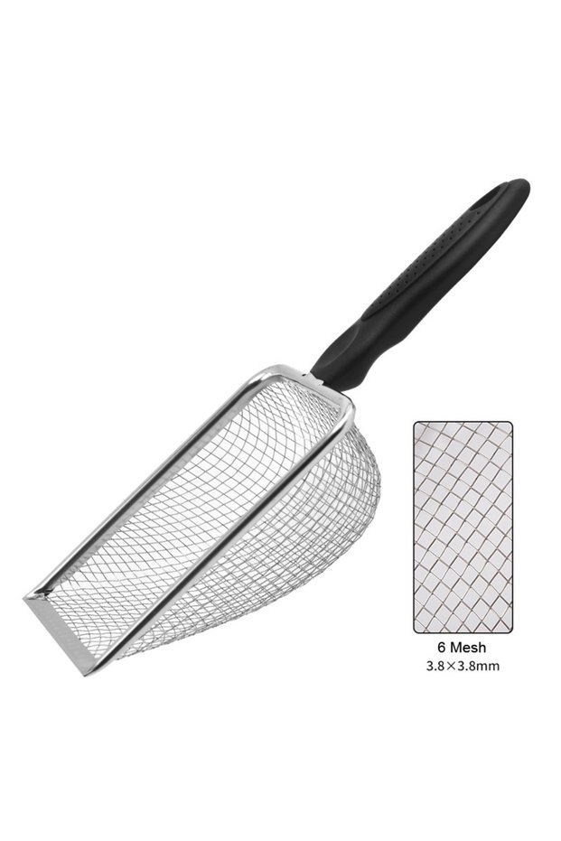 3.8X3.8mm Pet Cleaning Tools Stainless Steel Feces Shovel Net Cat Litter Shovel Reptiles Lizard Sand