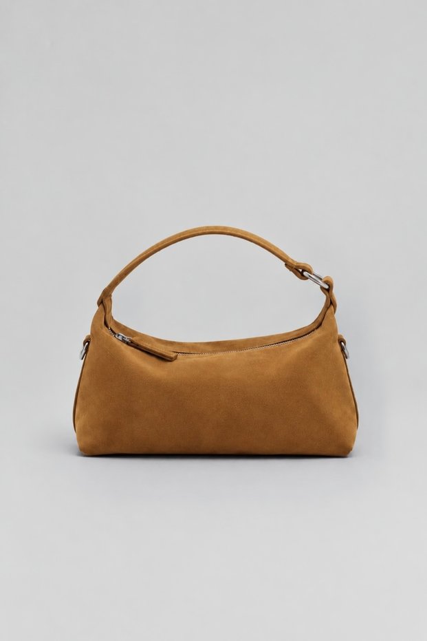 Women's Mevora Soft Textured Suede Bag Brown (Camel)