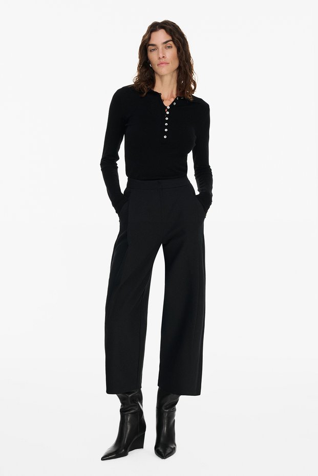High-Waisted Cropped Pants