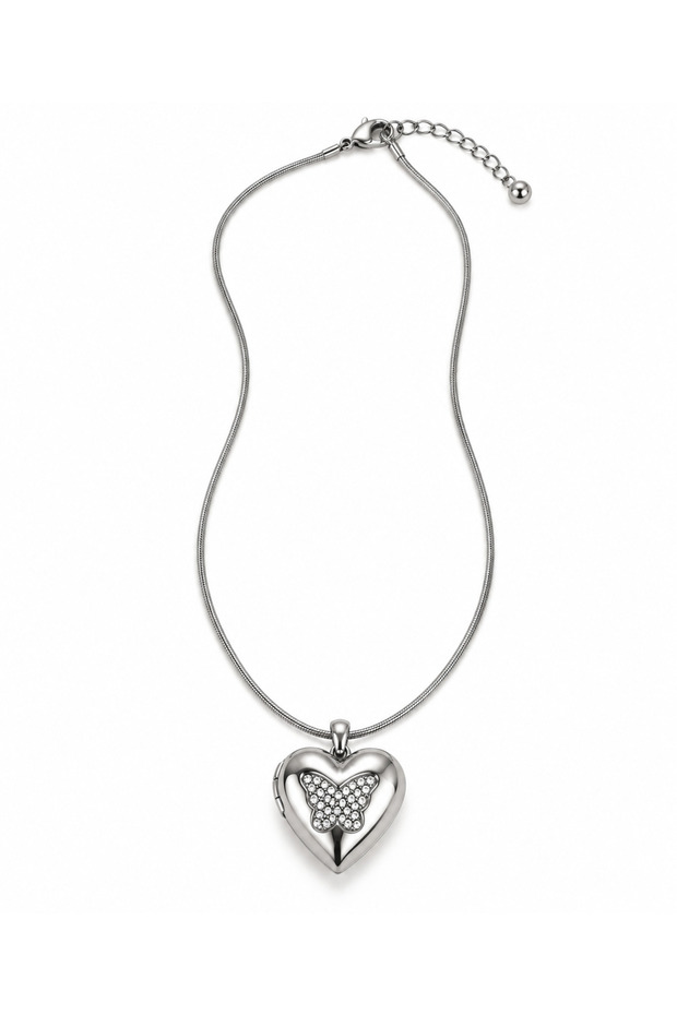 Butterfly Detailed Gold Stone Alya Necklace