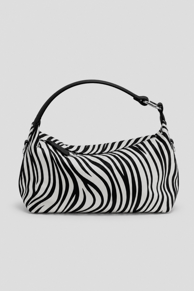 Women's Mevora Zebra Patterned Leather Look Bag