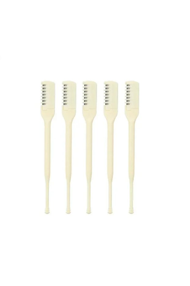 L 5pcs 360°Rotating Nose Hair Trimmer, Manual Washable Nose Ear Hair Clipper, No Dead Angle Cleaning