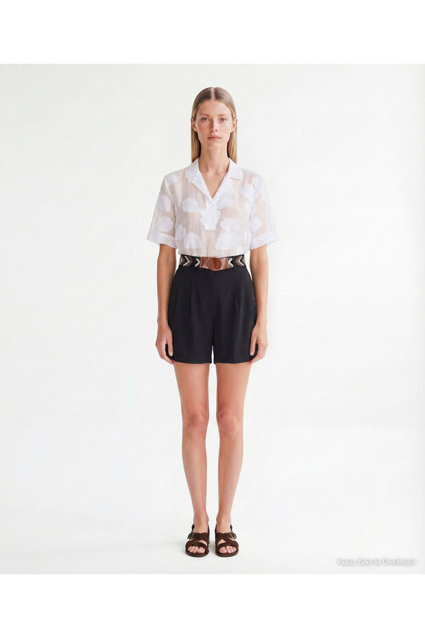 Regular High Waist Bermuda/Shorts