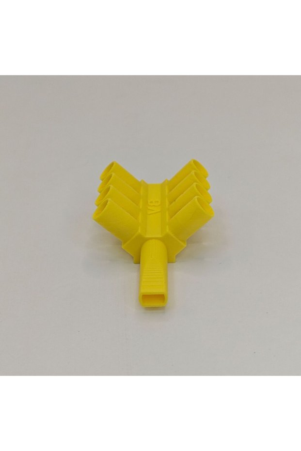 yellow One White V8 Engine-Shaped Cigarette Pipe | Funny Parody Design with Eye-Catching Effect, Eig