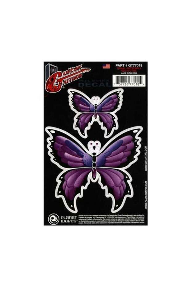Gt77018 Guitar Tattoo Tribal Butterfly Sticker | Easy to Apply - Leaves No Residue - Stylish Design