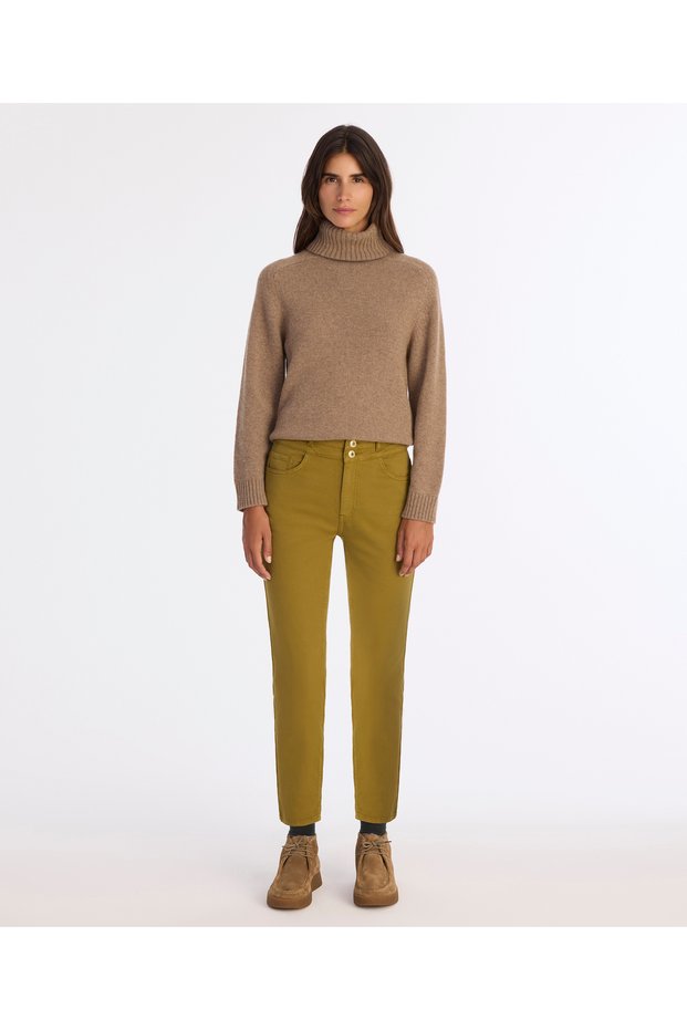 Slim High Waist Trousers