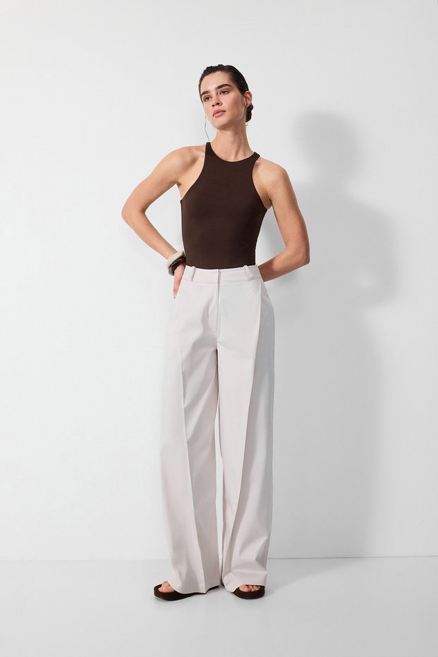Pleated Wide Leg Pants