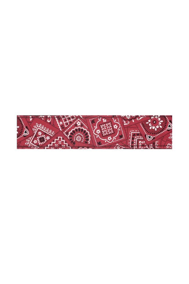 50g02 Guitar Strap Red Bandana (5 cm) | Paisley Pattern - Classic Rock - Stylish