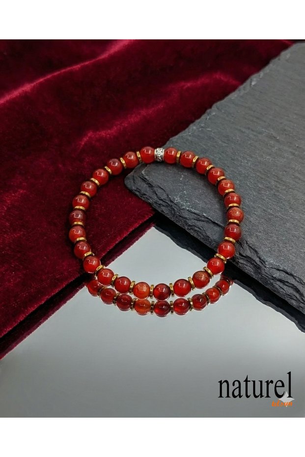 Original Agate 6mm Natural Stone Unisex Bracelet