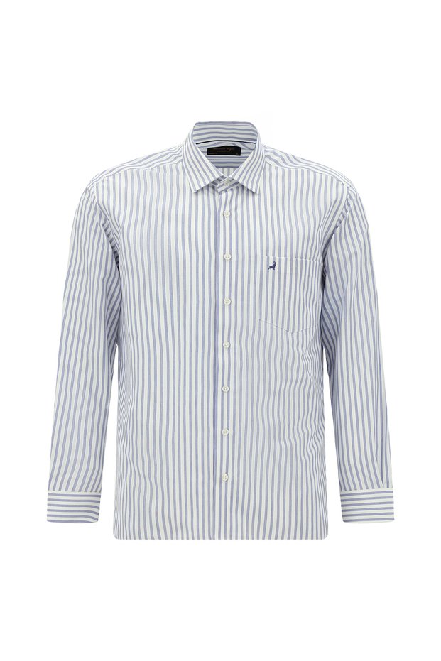 Long Sleeve Classic Striped Cotton Shirt