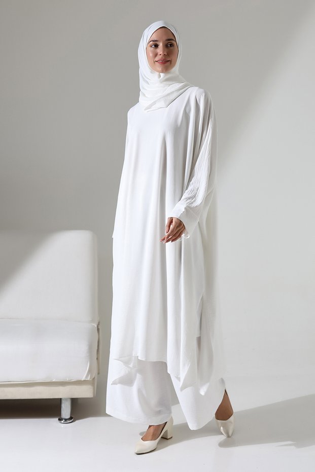 Bat Sleeve Aerobin Zühre Suit with Shawl Gift