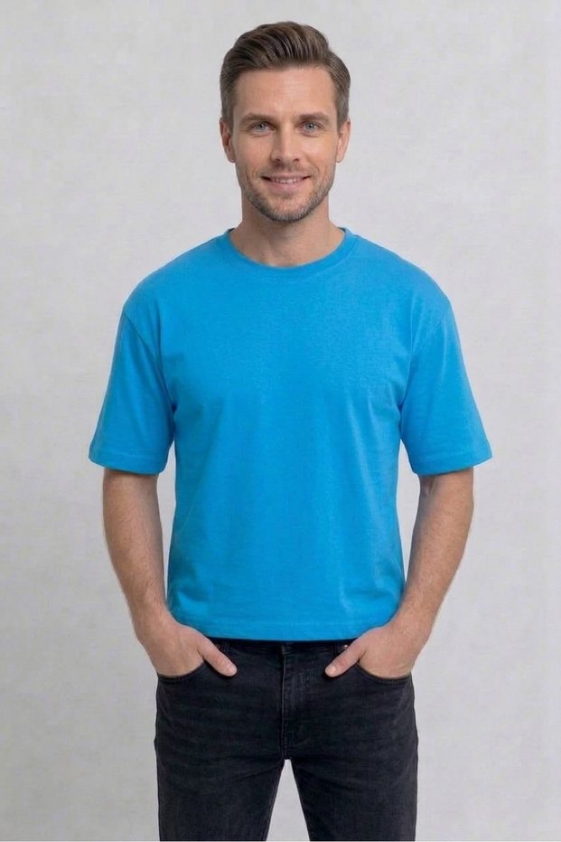 Men's Oversize Crew Neck T-Shirt Combed Cotton Fabric