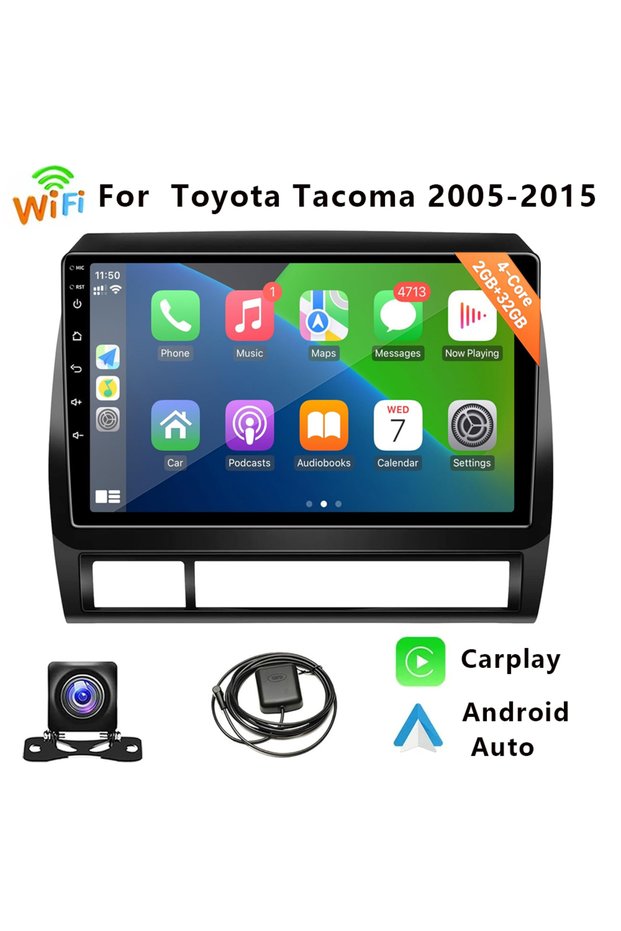 9 Inch Wireless Carplay Car Radio for Toyota Tacoma 2005-2015 Touch Screen Android Auto Car Video Pl