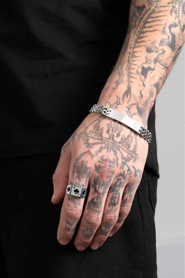Men's Bracelet - Steel Cord Imprint, Ka1204Gm