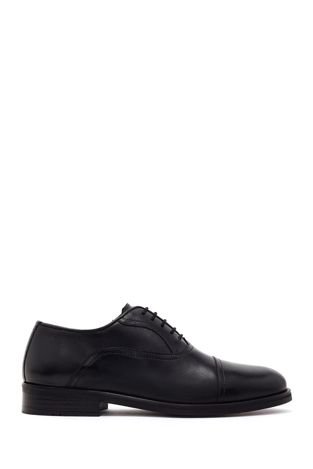 Men's Black Laced Leather Classic Shoes Wm750035Dv