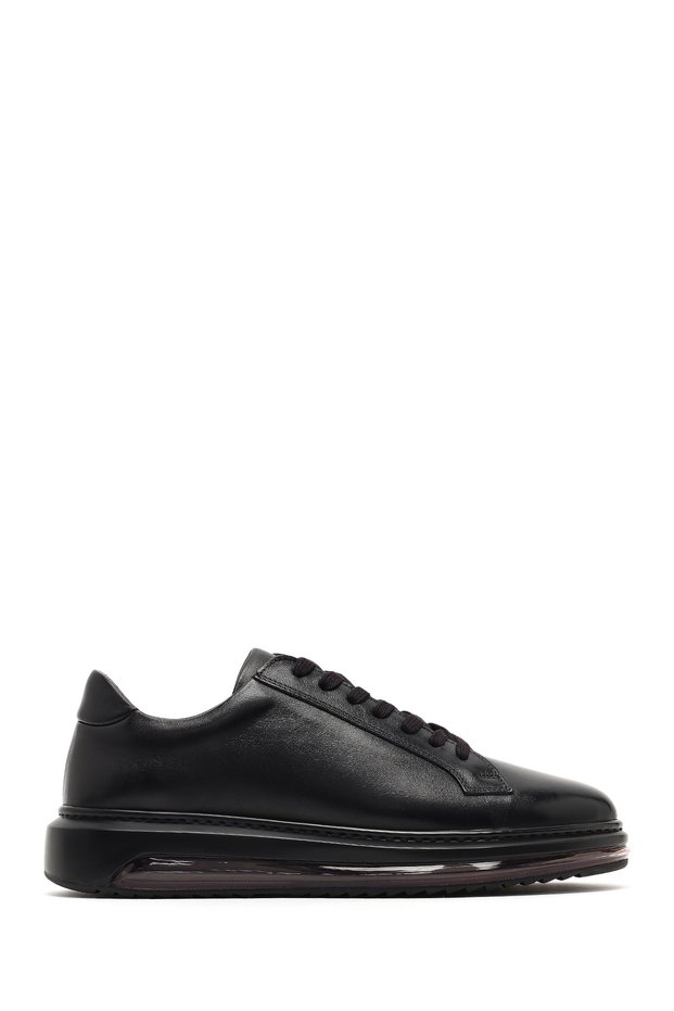 Men's Black Lace-Up Leather Sneaker WM660002DV