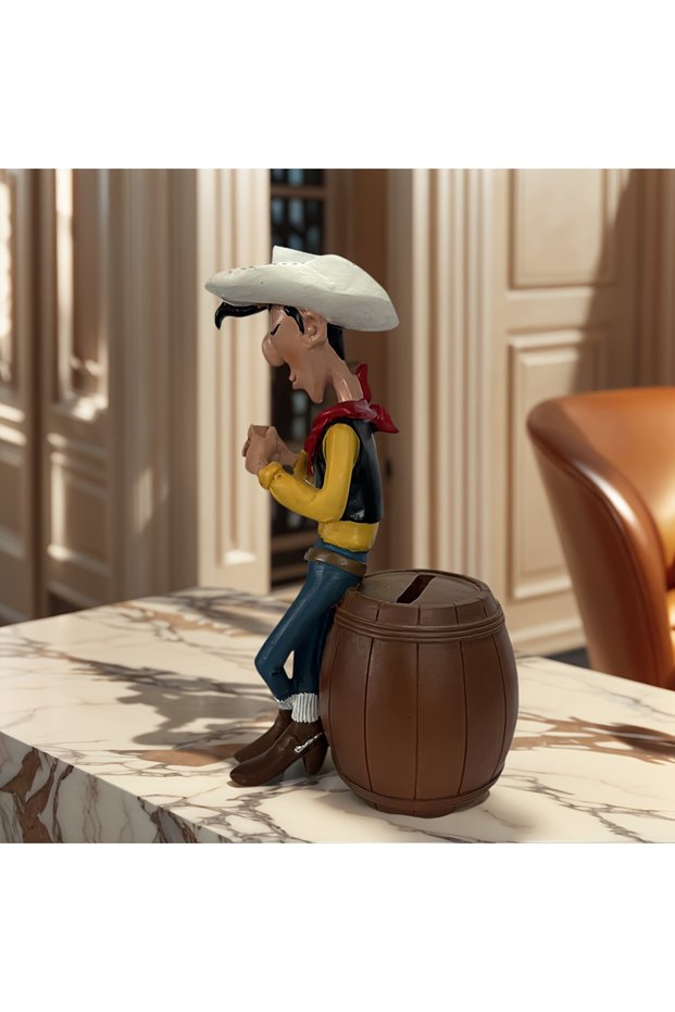 4XL Denim A Creative Cowboy Figure Statue Ornament，Cowboy Style Money Box， Living Room、The perfect c