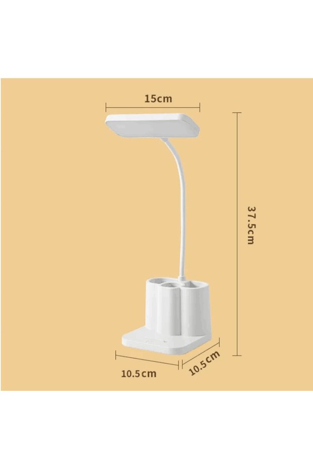 Beige Led Eye Protection Desk Lamp For Studying Dormitory Desk USB Powered Small Table Lamp Bedroom
