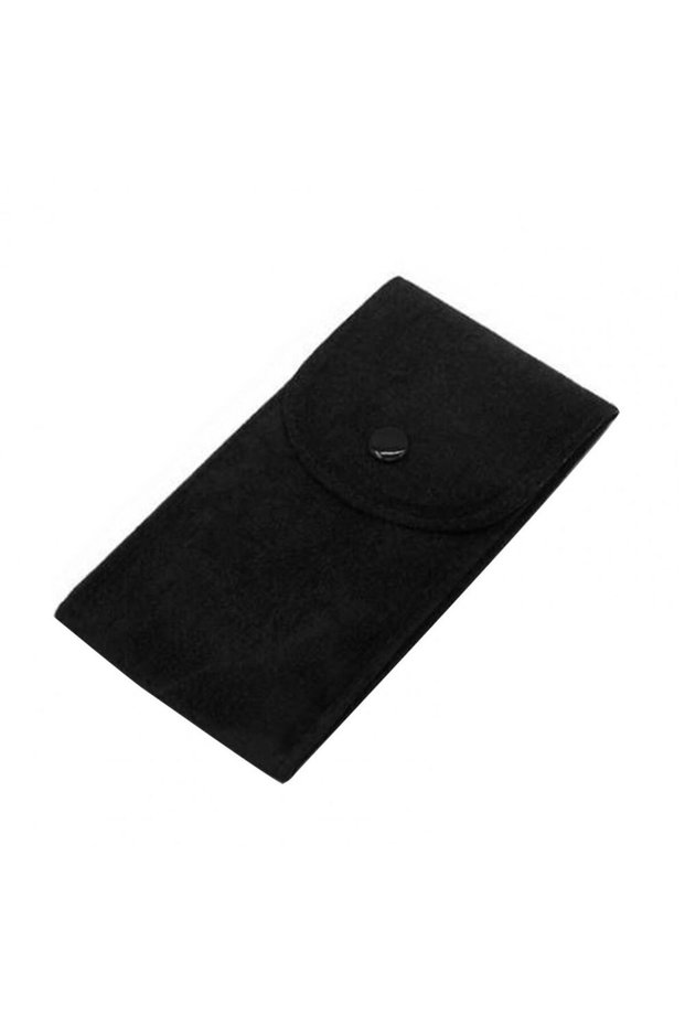 1pc-black Portable Watch Bag Buckle Mechanical Watch Cover Anti Scratch Watch Protection Cloth Bag P