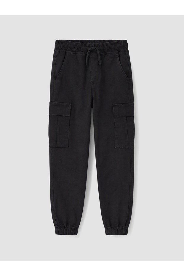 Seray New Season Black Boys' Cargo Jeans